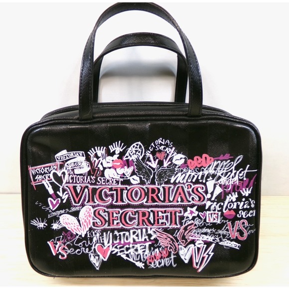 Victoria's Secret Handbags - Victoria's Secret Graffiti Hang Up Toiletries Make Up‎ Cosmetics Travel Bag